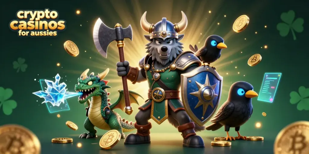 Experience excitement at crypto casinos for Aussies with Viking warriors, dragons, and dynamic gaming elements.