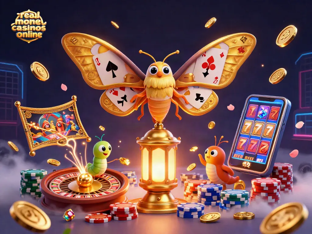 Explore real money casinos online with vibrant slots, casino games, and dynamic gaming elements.