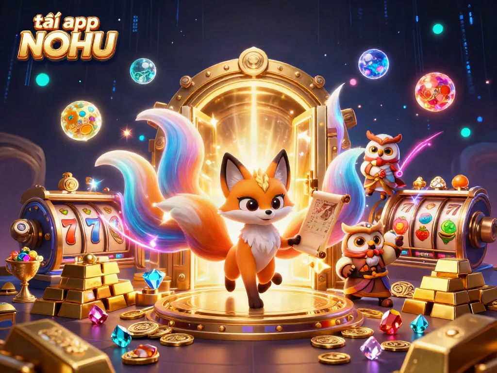 Spin the reels and tải app NOHU to unlock thrilling jackpots amidst glowing treasures and vivid spirits.