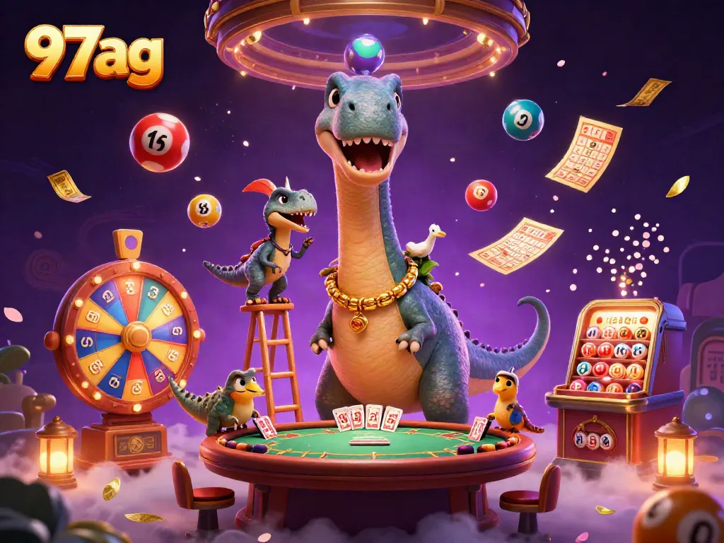 Engage in thrilling gameplay with the 97ag theme, featuring vibrant casino elements and dynamic characters.