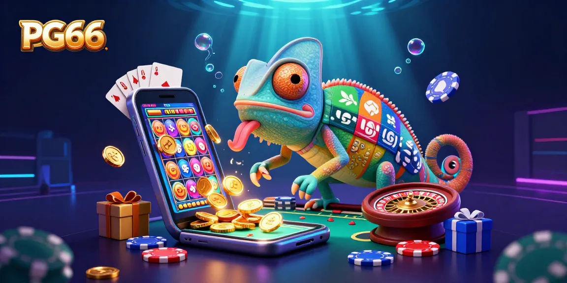 Engage by experiencing the vibrant casino world of PG66 with colorful elements and exciting gaming action.