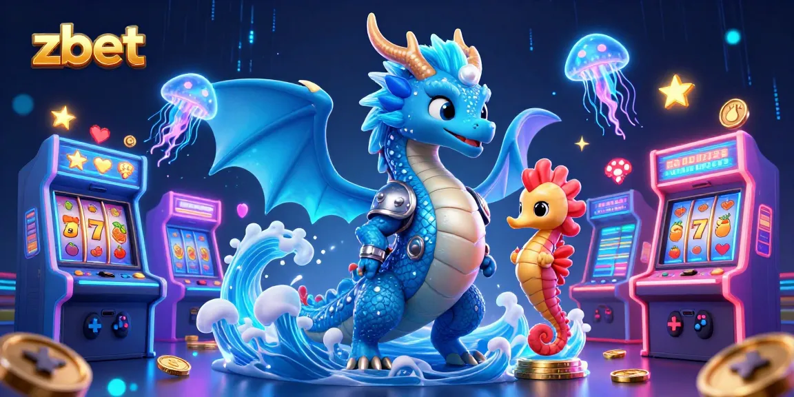 Experience thrilling games with zbet's captivating ocean-themed casino illustration.