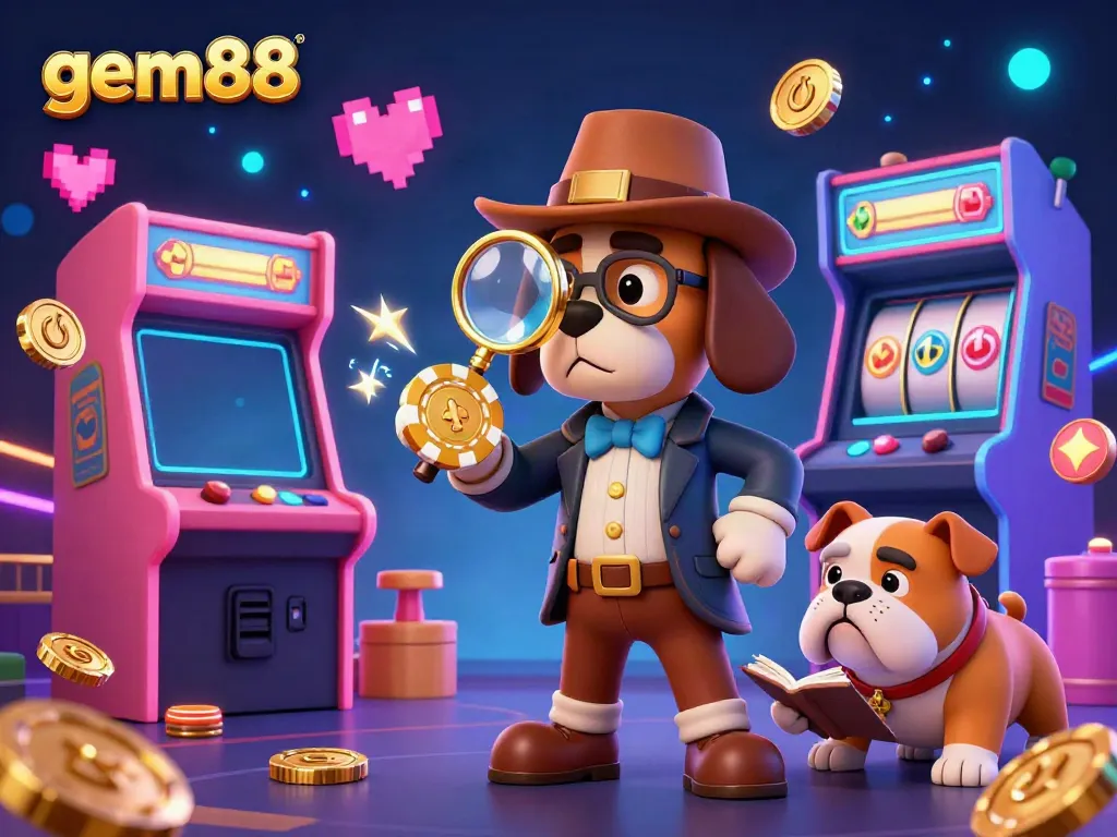 Experience thrilling gameplay with gem88 through dynamic scenes of 3D casino adventures featuring poker chips and games.