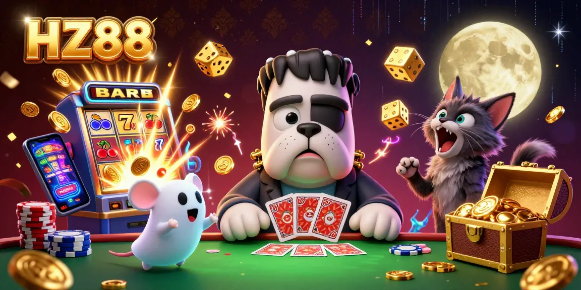Join the action at HZ88 with vibrant 3D casino characters and a jackpot explosion of games and excitement.