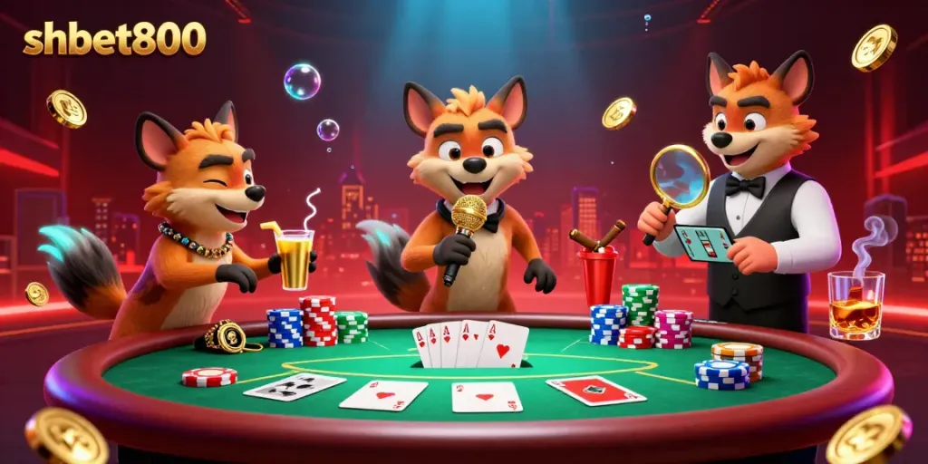 Engaging comedy scene from the lively shbet800 casino featuring hyenas in action.