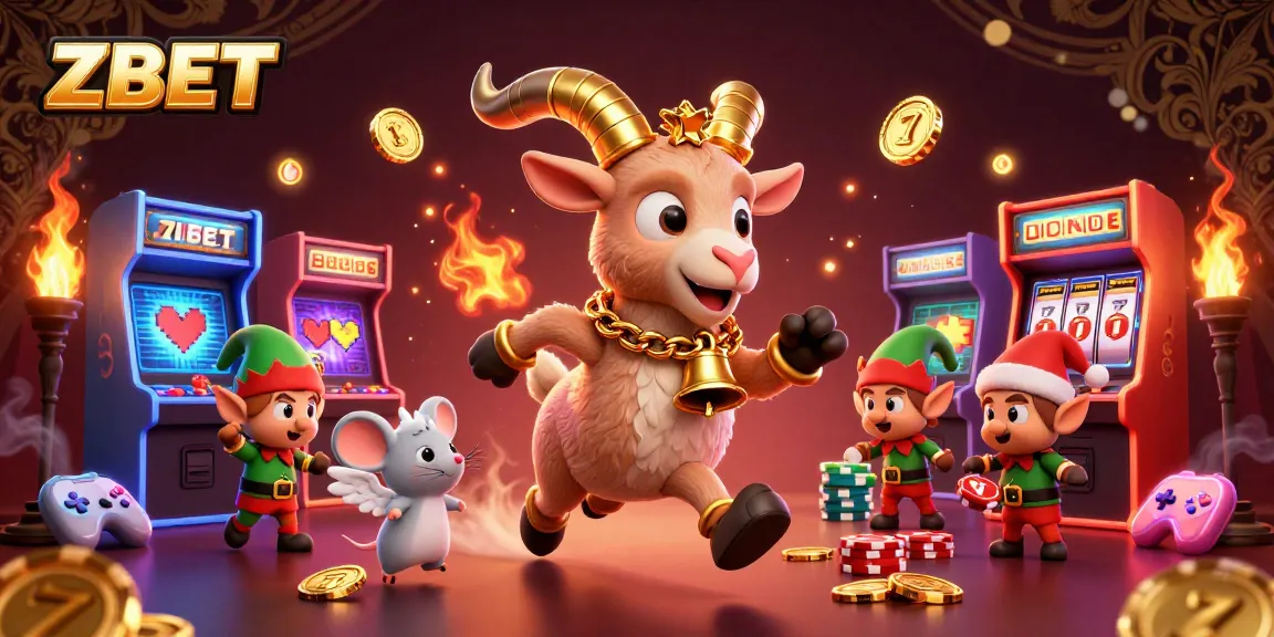 ZBET offers a lively casino experience featuring Krampus, angel mouse, and gremlins in action.