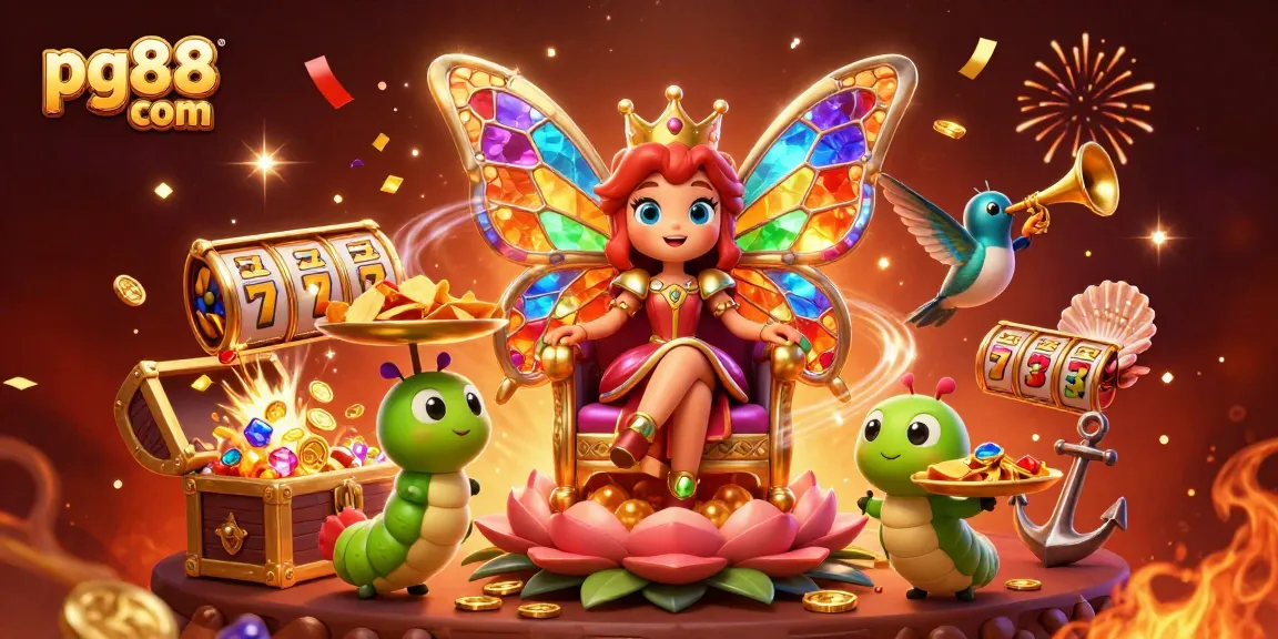 Experience thrilling gameplay at pg88 com with vibrant 3D casino scene full of exciting assets and characters.