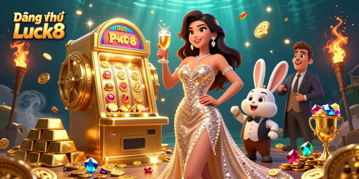 Experience the excitement of Đăng ký Luck8 with vibrant casino elements and a celebratory atmosphere.