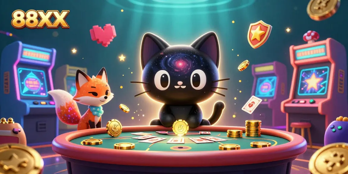 Engage in thrilling gambling at 88XX with cosmic characters and vibrant casino energy.