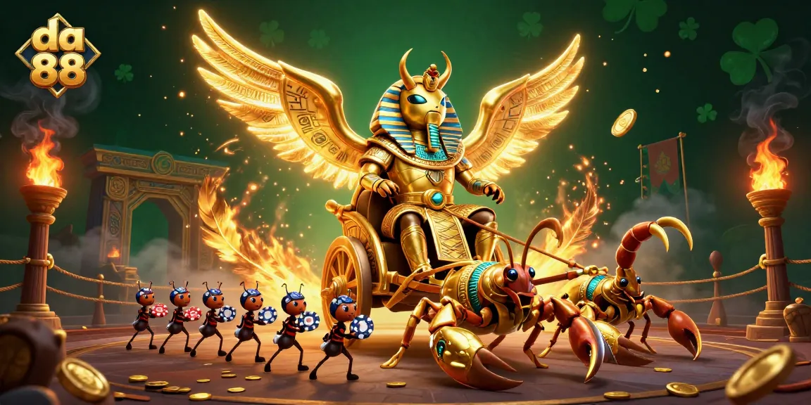 Engage with da 88's thrilling casino world alongside golden scarab and scorpions in action.