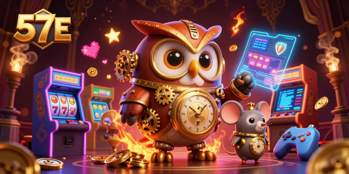 Experience exhilarating gaming adventures with 57E's vibrant casino illustration.