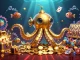 Experience thrilling adventures at 35bd with a golden kraken submarine amidst treasures and slots.