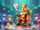 Experience the excitement of o8's dynamic gaming world with poker and casino elements in a vibrant 3D illustration.