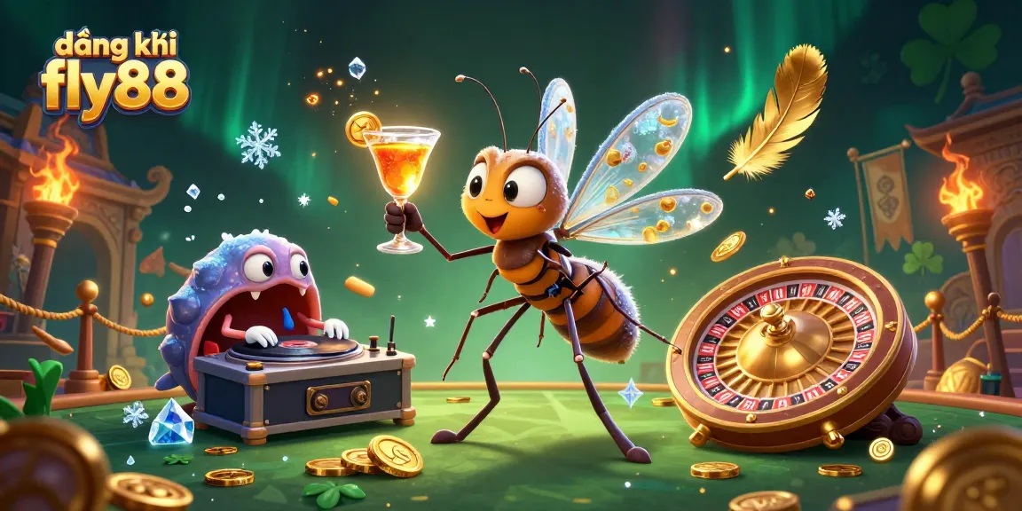 Experience đăng ký fly88 in this vibrant online casino illustration featuring unique characters.