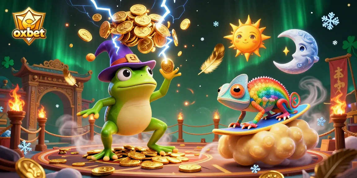 Experience thrilling wins with oxbet's vibrant 3D casino scene featuring exciting characters and elements.
