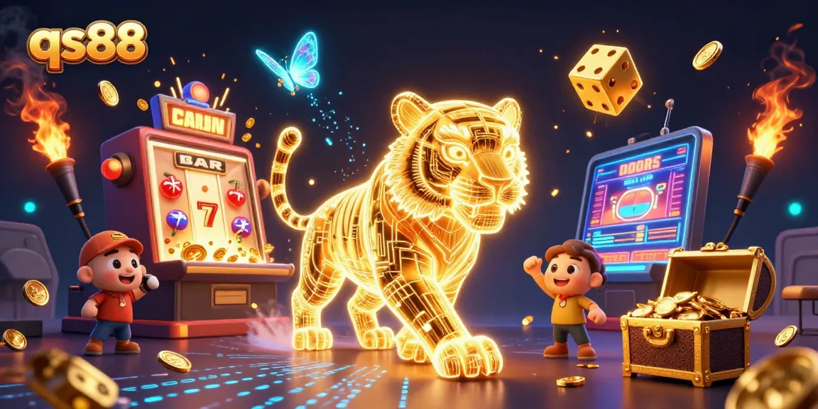Experience thrilling gameplay at qs88 with vibrant 3D casino scene featuring dynamic elements and characters.