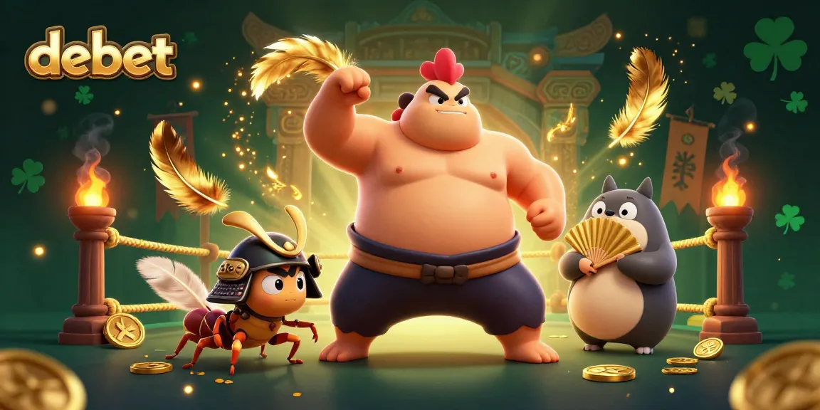 Experience thrilling debet action with powerful characters in a dynamic gambling arena illustration.