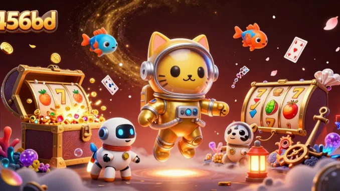 Join the excitement of 456bd casino games with a vibrant cosmic illustration of space-themed slots.