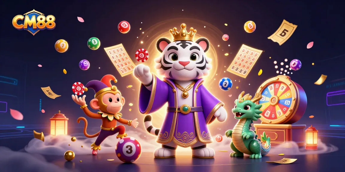 Experience thrilling gameplay at CM88 with vibrant 3D characters in a dynamic casino scene.