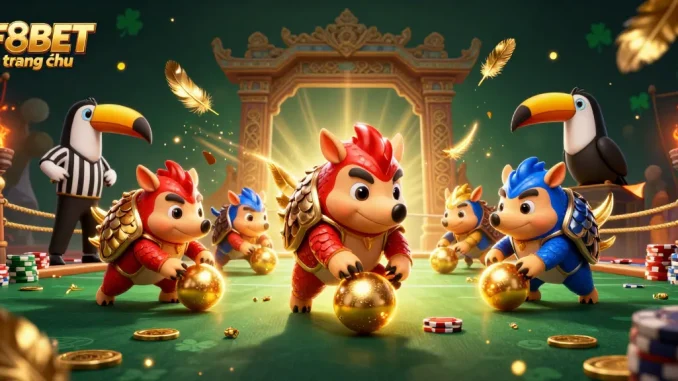 Experience dynamic action on F8BET trang chủ with rival pangolins in an exciting casino setting.