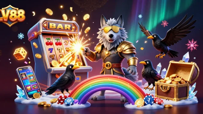 Experience the excitement of LV88's gaming universe with a dynamic jackpot explosion.