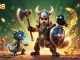 Engage with Max88's epic gambling adventure featuring a Viking warrior and dragon in a dynamic casino scene.